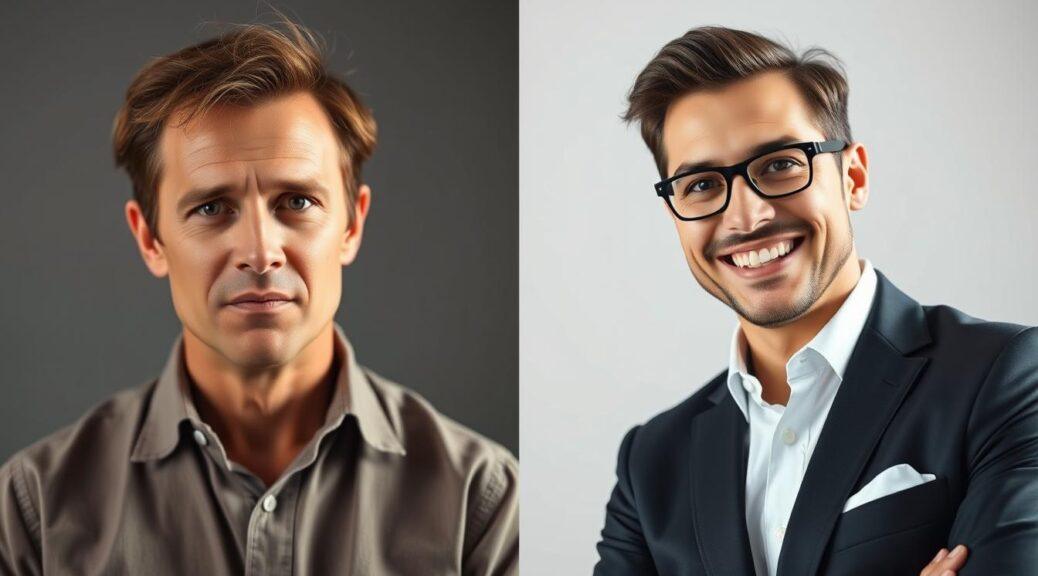 professional headshot transformation