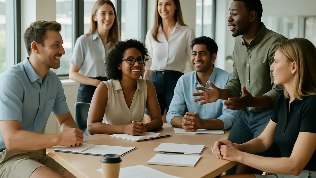 Professional reviewing workplace shorts options beside neutral office clothing