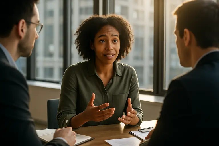 Diverse candidates waiting for interviews in a quiet office space
