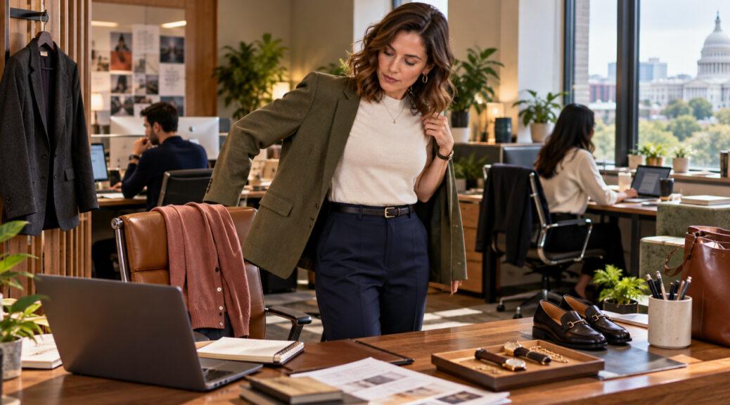 A Work Wardrobe That Adjusts During the Day